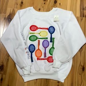 Vintage tennis crew neck sweater